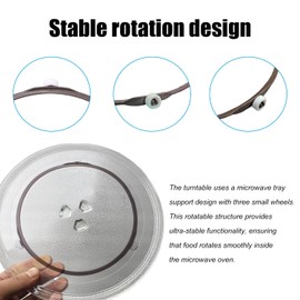 8.78" Microwave Oven Turntable Ring Rotating Ring Roller Middle Glass Plate Tray Support Holder Replacement Inner Ring Roller Support Wheel Ring(Color Random)