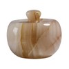 Yuchengstone Set of 2 Apple Jade Paperweight Decorative Element Natural