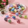 Boutigem 38Pcs 20mm Resin Rhinestone Beads Round Striped Bubblegum Beads