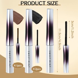 3 Stück Mascara, Long-lasting, Kein Verklumpen Oder Wischfest, High Impact Mascara Wasserfest für Feine Kurze Wimpern