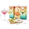 2-Pack Premium Margarita & Cocktail Flavored Salt Rimmers + Glasses
