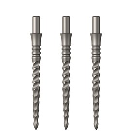 Mission Darts Sniper Points | Lunar CS | Steel Tip Replacement Points | 28 mm | Silver (X2666)
