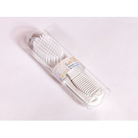 Soft Touch Soft Touch 2 Piece Baby Brush and Comb Set - White