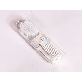 Soft Touch Soft Touch 2 Piece Baby Brush and Comb Set - White