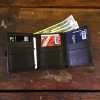 Yoder Leather Company Handmade Amish Leather Trifold Wallet in Black
