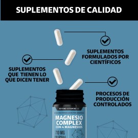 Beyond Vitamins  Magnesio Complex Citrato de Magnesio polvo, Glicinato de Magnesio, Gluconato de Magnesio y xido de Magnesio  Vitaminas Mujer  Hombre 