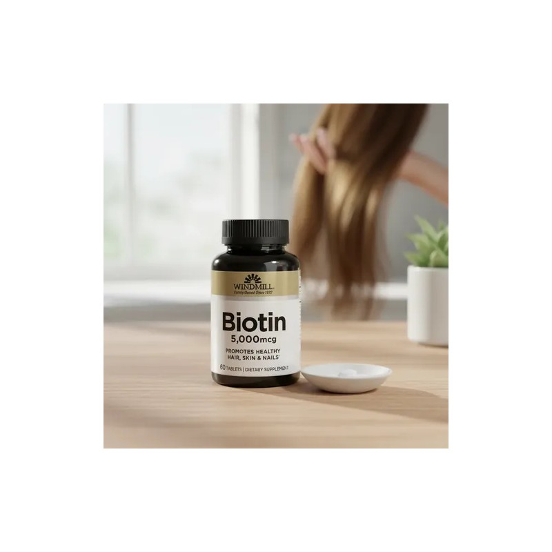 Biotina 5,000 Mcg 60 Tabs Windmill Es