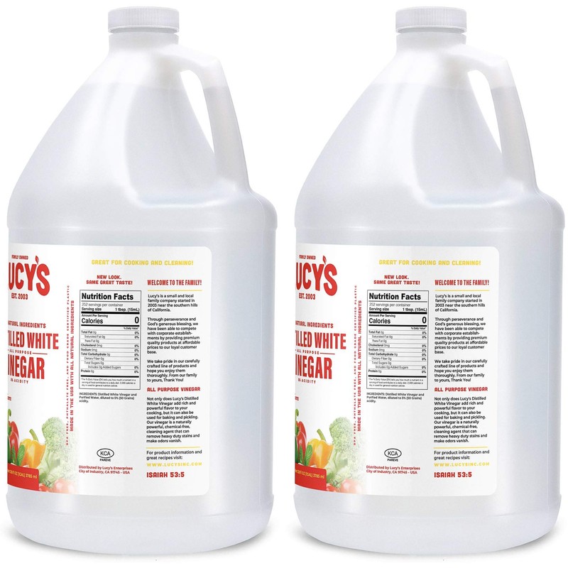 Lucy's Family Owned - Natural Distilled White Vinegar, 1 Gallon