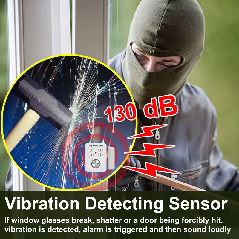 Door Alarms with Delay When Left Open 130db Window Break