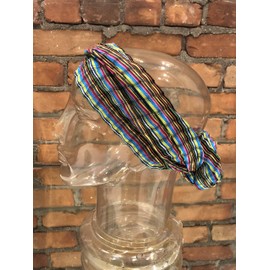 Short Headwrap Scarf Hair Tie Hand Woven Cloth Non-Slipping Breathable Lime Green