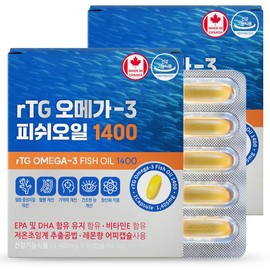Low-temperature supercritical rTG Altige Omega3 Omega EPA DHA 1400 1405mg x 60 capsules, 2 bottles, 4 months supply / 저온 초임계 rTG 알티지 오메가3 오메가 EPA DHA 1400 1405mg x 60캡슐 2통 4개월분