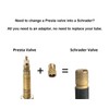 Presta to Schrader Valve Adapter for Bike, Inflate Presta Valve