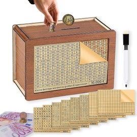 Wooden Money Box with Counter, Retro Money Box Storage Box, Wooden Money Box, Wooden Money Box, Reusable Money Box, Helps Adults and Children the Habit of Saving