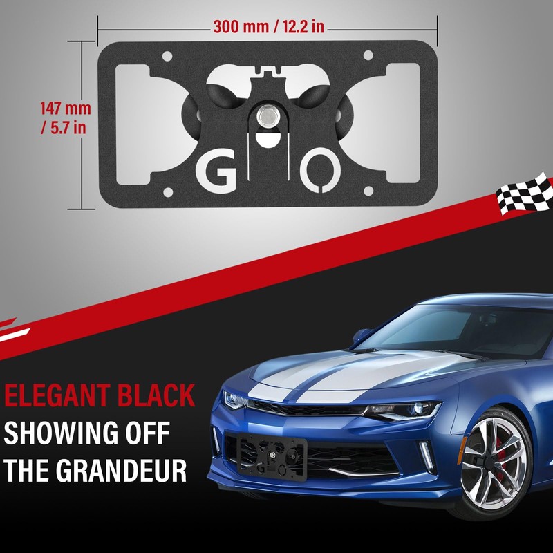 No Drill Front License Frame Compatible with Chevy Camaro 2010-2024