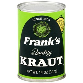 Franks Kraut, Shredded, Canned, 14-ounces (Pack of24)