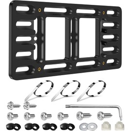 Podestaa Front Bumper License Plate Bracket Holder for Toyota 2000-2025 RAV4 Corolla Camry Hybrid 4Runner Tundra Tacoma Car Plate Frame Mounting Kit