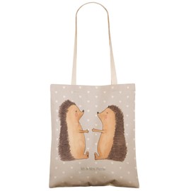 Mr. & Mrs. Panda Hedgehog Love Shopping Bag, gray
