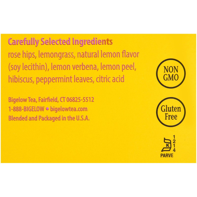 Bigelow I Love Lemon Tea Bags, Box Of 28