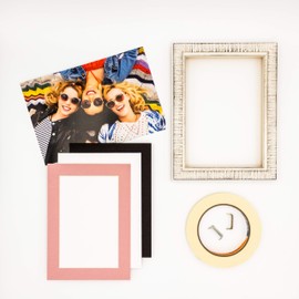 12x16 Mat Bevel Cut for 8.5x11 Photos - Acid Free Pink Precut Matboard - For Pictures, Photos, Framing - 4-ply Thickness
