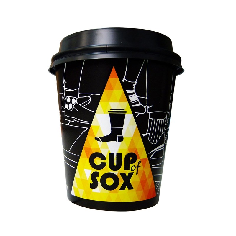 CUP OF SOX Funny Socks with Frog in Paper Cup,