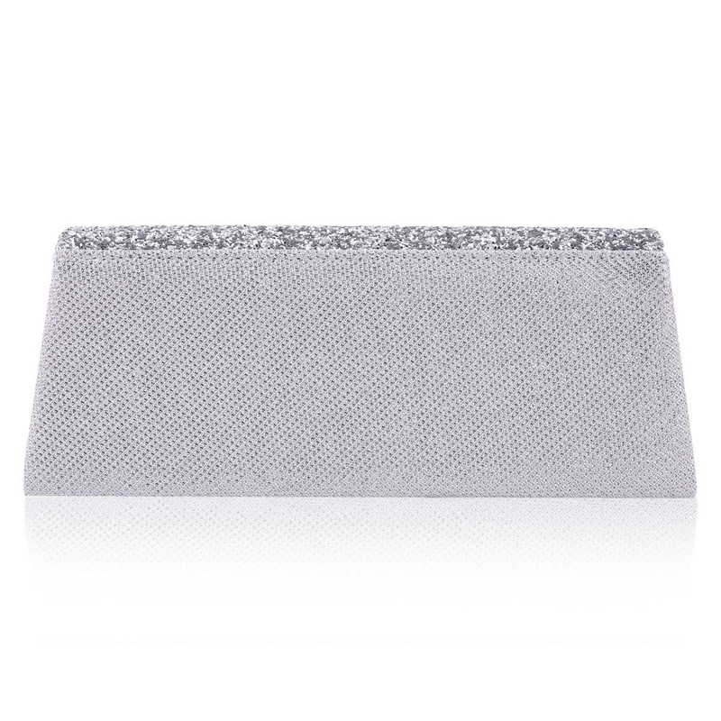 Damara Women Dazzling Crystal Trim Classic Clutch Cocktail Bag,Gold