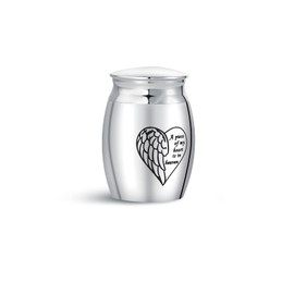 SBI Jewelry Small Urn for Ashes A Piece Of My Heart Is In Heaven Cremation Mini Urns for Dad Grandma Mum Grandpa