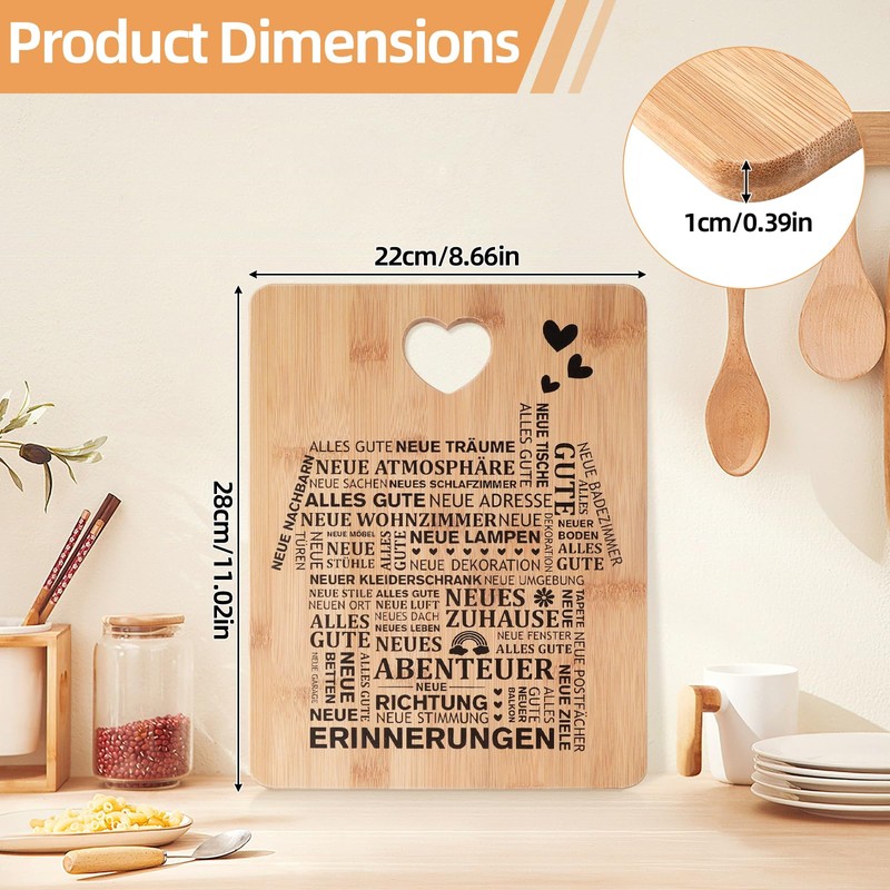 Trukafie Housewarming Gifts, 28 x 22 x 1 cm, Bamboo