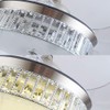 Retractable Crystal Ceiling Fans Light with Remote Control 4-Blade Invisible
