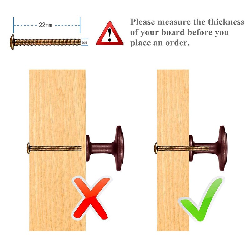 sourcing map Round Wood Knobs,15Pcs 45mm Dia Cabinet Furniture Kitchen