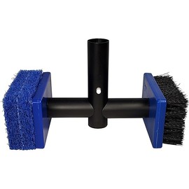 Pool Tile Brush Scrubber 2-in-1 Scrub and Scour Waterline Tile Scale Cleaner - Easily Clean Swimming Pool Tiles Flip Brush