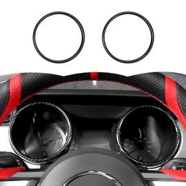 RT-TCZ Carbon Fiber Dashboard Cover Dash Board Instrument Ring Cover Trim Decoration Interior Accessories for Ford Mustang 2015-2018