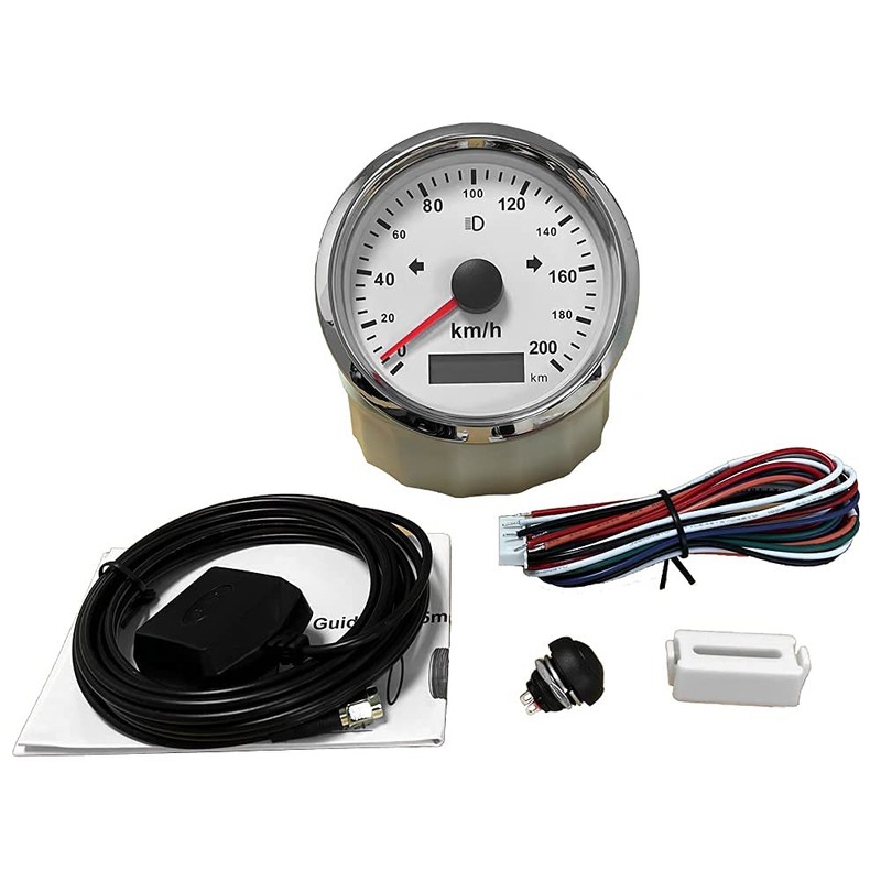 ELING Car Motorcycle GPS Speedometer Kit Odometer 0-200km/h Mileage 85mm