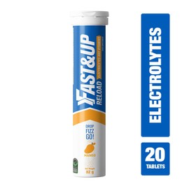 Fast&Up Reload – Mango Flavour – 20 Effervescent Tablets – Instant Electrolytes for Rapid Hydration & Energy - Added Vitamin C & B12 for Performance, Wellbeing, Travel & Recovery –Vegan