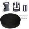 Buckles Strap Set, YGDZ 10 Yards 1 Inch Nylon Webbing