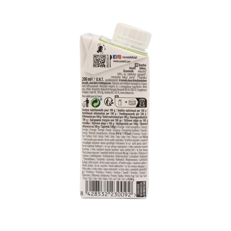 Ecomil Cuisine Coco 200 ml