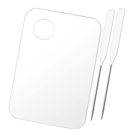 WOONEKY 1 Set Color Mixing Palette with Spatula for DIY Nail Art and Painting Durable Mixing Tray Easy to Clean Lightweight Design for Professional Makeup Artists