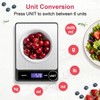 Alyvisun Digital Kitchen Scales, 5kg-1g Electronic Cooking Scales with 6