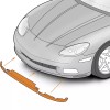 Corvette C6 Corvette Front Lower Spoiler 3 Piece Kit Fits: