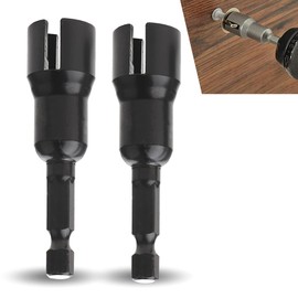 GRANDI Power Wing Nut Driver Set, Hex Shank Nut Disassembly Tools for Panel Nuts Bolts C Hook Screws Eye, Wing Slotting Socket Wrench, Universal for Most Cars Trucks (Black #2.5 In Height)