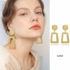 Diamday Clip on Statement Earrings for Women Geometric Dangle Earrings,