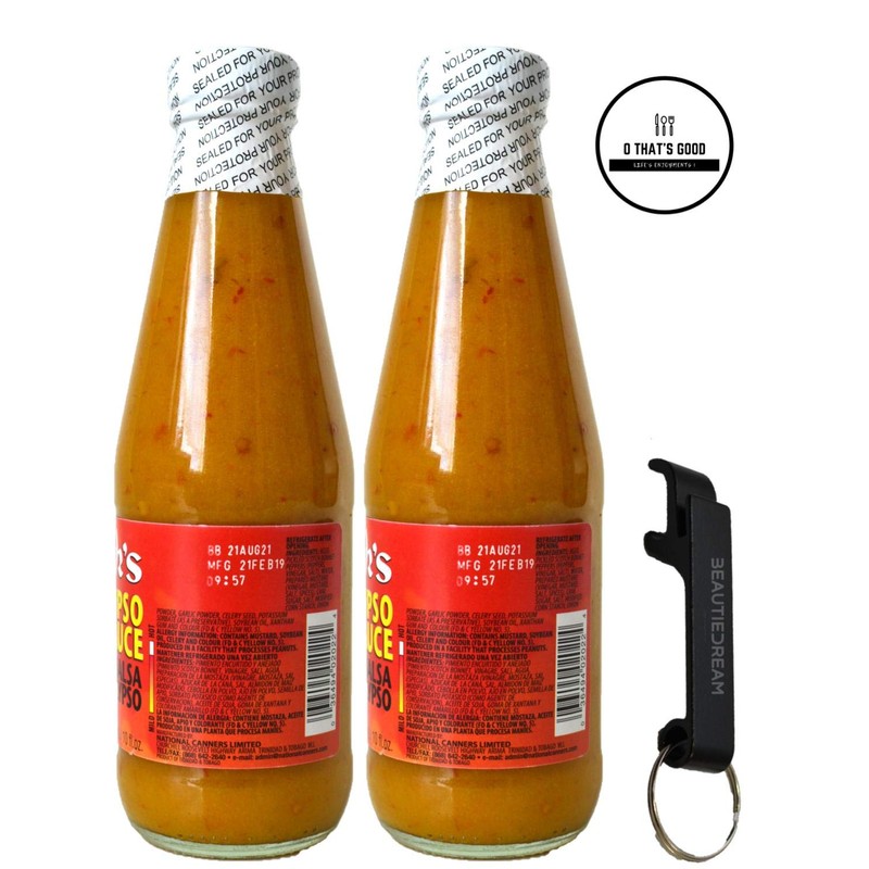 Matouk's Calypso Sauce 10-Ounce Bottles (Pack of 2) with Keychain