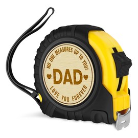 Dad Gifts Fathers Day Christmas Birthday Gifts for Dad Father Tool Gifts Woodworker Gifts Carpenter Gifts for Dad No One Measures Up to You Engraved Tape Measure 25 FT