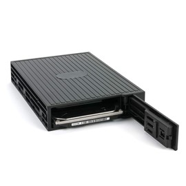 FANTEC 2514 MR-25 SAS I, II + SATA I, II, III Mobile Rack for a 2.5" HDD or SSD in a 3.5" Slot Black Plastic Housing