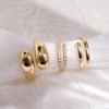 Poxtex Gold Rings for Women Stackable, Wending Eternity Statement Band