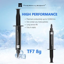 Thermalright TF7 8g High Performance Thermal Compound Paste-8 Grams, 12.8W/mK, High Durability, Easy to Apply,for All Heatsinks CPU Coolers/CPU/GPU, with Applying Tool