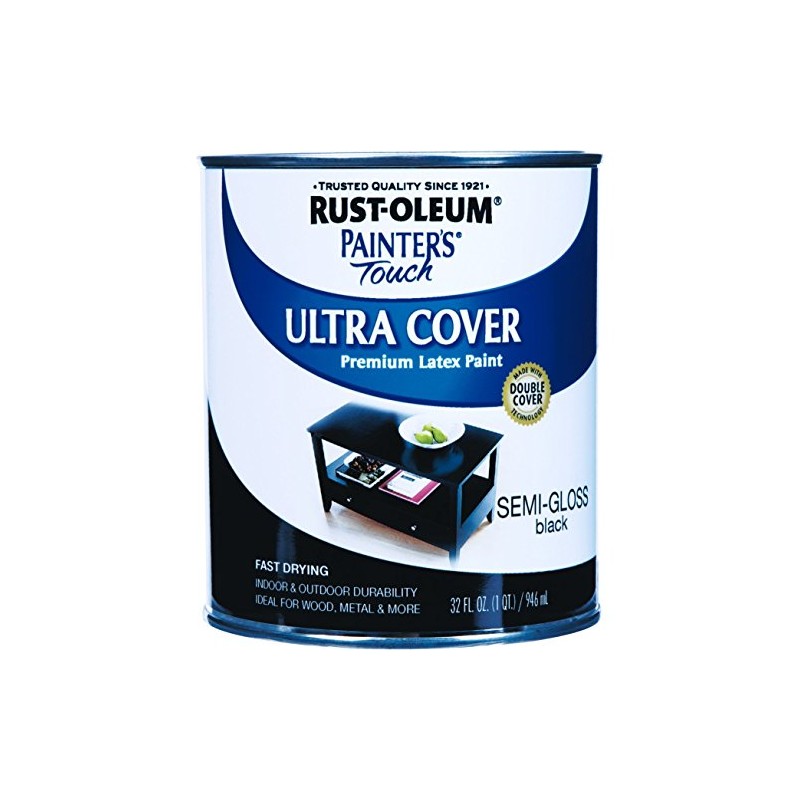 Rust-Oleum Painters Touch Ultra Cover Indoor and Outdoor Semi-Gloss Black