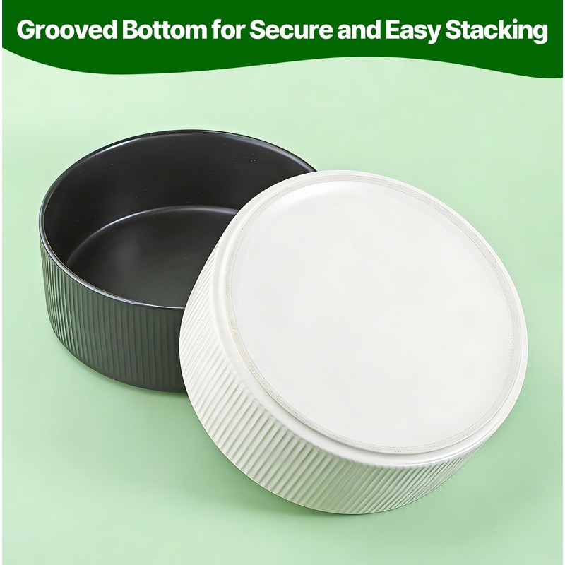 Jeffbaubl Cereal Bowls Set of 6, 6.1 Inch Ceramic Soup