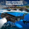 Diving Headlamp Flashlight IPX68 Waterproof Super Bright 1200LM 3 Light