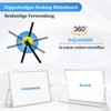QUEENLINK Magnetic Whiteboard, Double-Sided Desktop Magnetic Board, Small, White Board