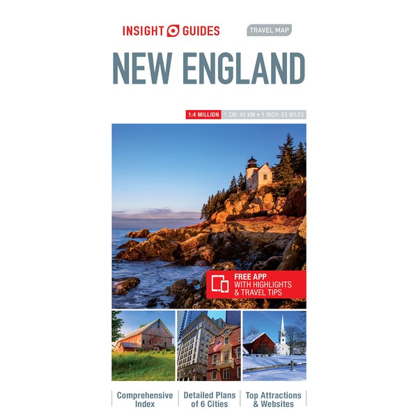 Insight Guides Travel Map New England (Insight Guides Travel Maps)